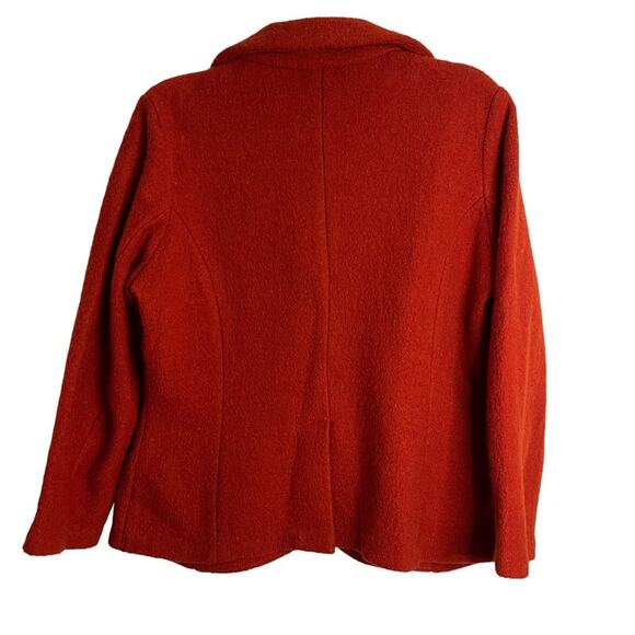 Kate Hill Red Orange Wool Coat - Picture 3 of 7